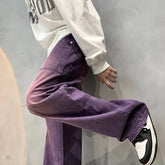 Hearujoy Purple Wide Jeans For Men Ins Fashion Hip Hop Denim Trousers Vintage Casual Pants Streetwear Oversized Bottoms Male Y2K Clothes